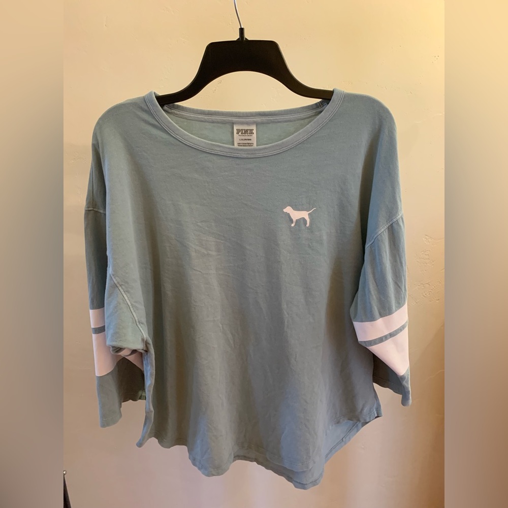 Victoria’s Secret Pink| shirt with 3/4 length sleeves| Size: Large| No flaws